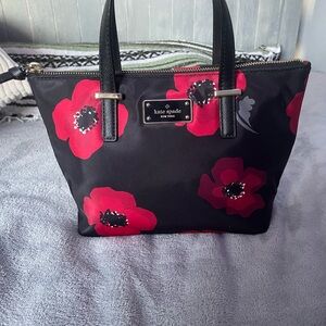 Kate Spade Black and Red Floral Women's Bag